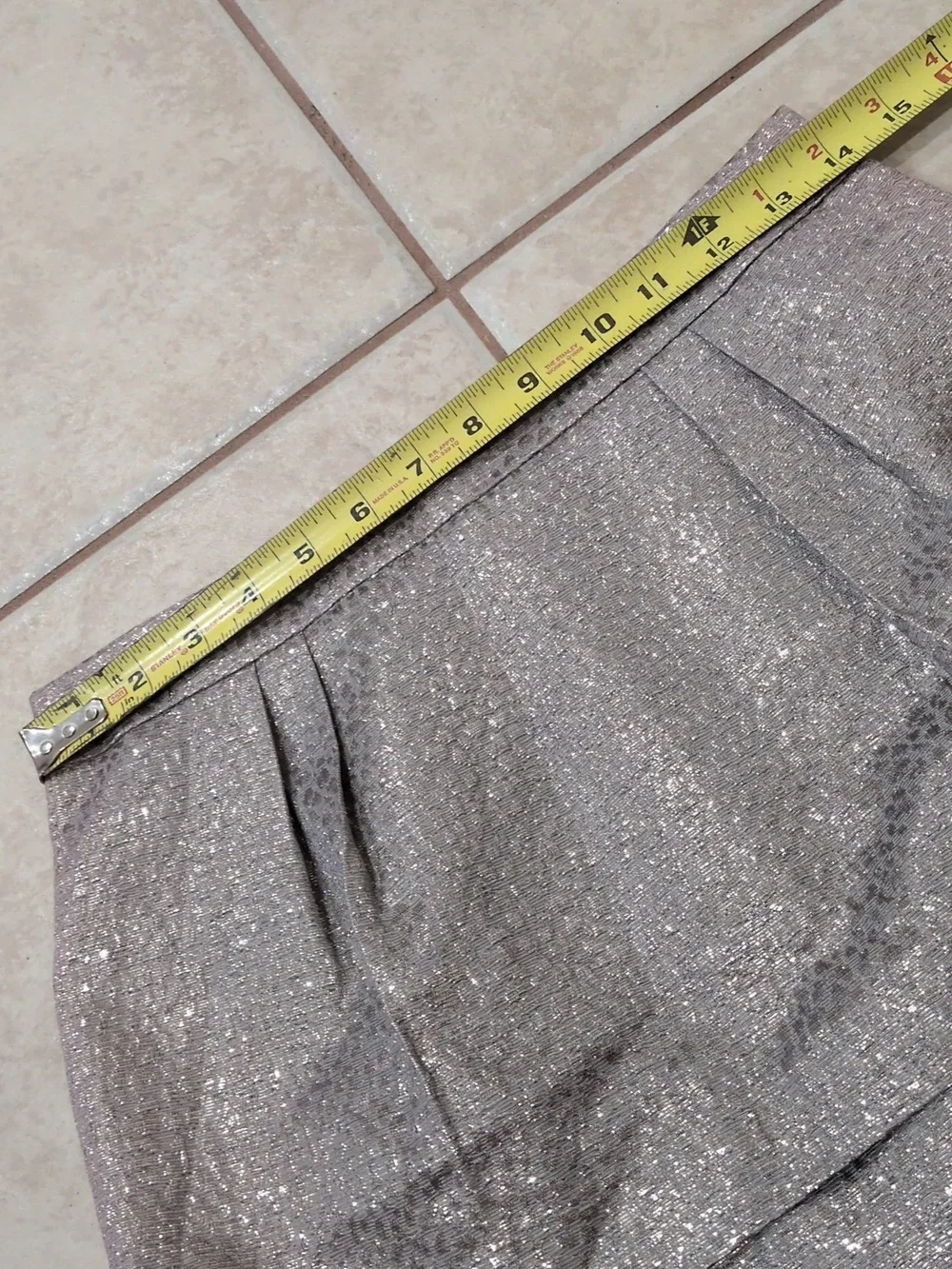 Express Silver Layered Mini Skirt 0